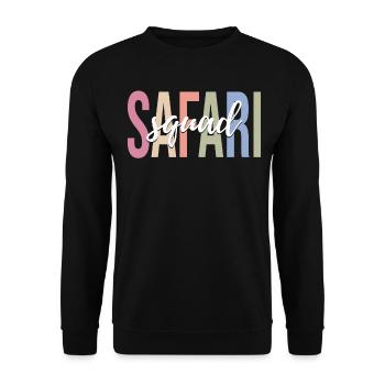 Safari Lovers Zoo Safari - Unisex Sweatshirt - black - Front - Alina (178cm) & Michal (187cm)