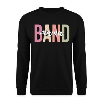 Saxophon Mom Marching Band - Unisex Pullover - Schwarz - Vorne - Alina (178cm) & Michal (187cm)