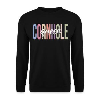 Cornhole Girl Joueuse de cornhole - Sweat-shirt Unisexe - noir - Devant - Alina (178cm) & Michal (187cm)