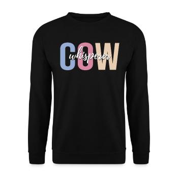 Cow Breeder Rancher Cow Breeder Farming - Unisex Sweatshirt - black - Front - Alina (178cm) & Michal (187cm)