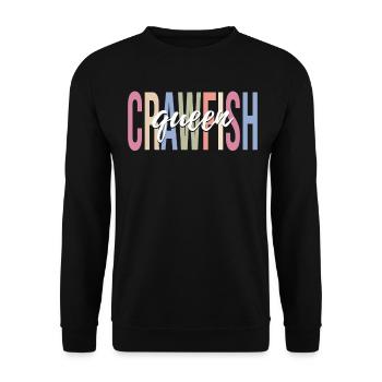 Spiny lobster girl Crayfish lover Crayfish - Unisex Sweatshirt - black - Front - Alina (178cm) & Michal (187cm)