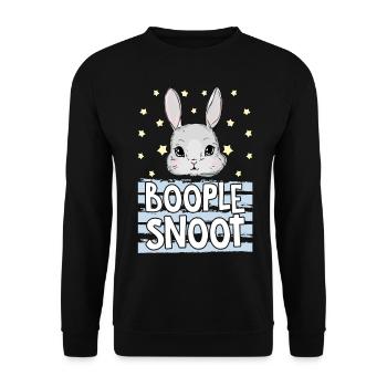 Funny Rabbit Bunny Boople Snoot Graphic for Os - Unisex Sweatshirt - black - Front - Alina (178cm) & Michal (187cm)
