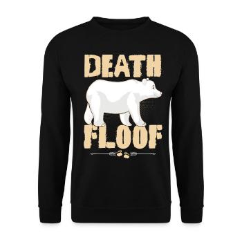 Funny Polar Bear Death Flake Illustration for Wildli - Unisex Sweatshirt - black - Front - Alina (178cm) & Michal (187cm)