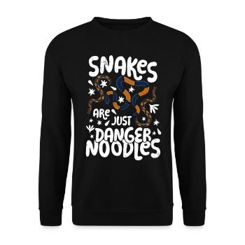 Les serpents ne sont que des nouilles de danger Les serpents sont un danger n - Sweat-shirt Unisexe - noir - Devant - Alina (178cm) & Michal (187cm)