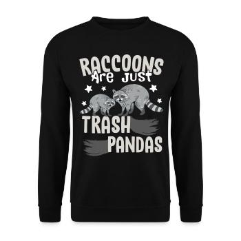 Raccoons Are Just Trash Pandas Raccoons Trash Pand - Unisex Sweatshirt - black - Front - Alina (178cm) & Michal (187cm)