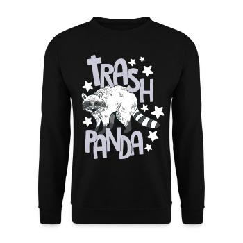 Trash Panda Raccoons Possum Design for Skunk L - Unisex Sweatshirt - black - Front - Alina (178cm) & Michal (187cm)