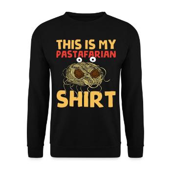 Flying Spaghetti Monster FSM - Unisex Sweatshirt - black - Front - Alina (178cm) & Michal (187cm)