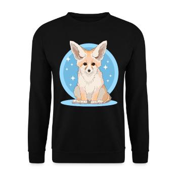 Fennek Fuchs Wüstenfüchse Geschenke - Unisex Pullover - Schwarz - Vorne - Alina (178cm) & Michal (187cm)