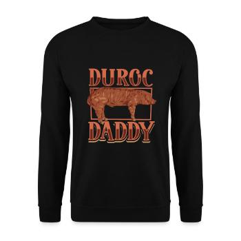 Duroc Papa Cochon - Sweat-shirt Unisexe - noir - Devant - Alina (178cm) & Michal (187cm)