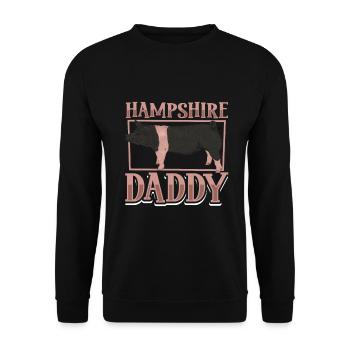 Hampshire Pig Dad - Unisex Sweatshirt - black - Front - Alina (178cm) & Michal (187cm)