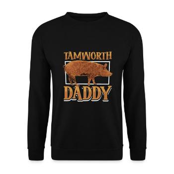 Papa cochon de Tamworth - Sweat-shirt Unisexe - noir - Devant - Alina (178cm) & Michal (187cm)