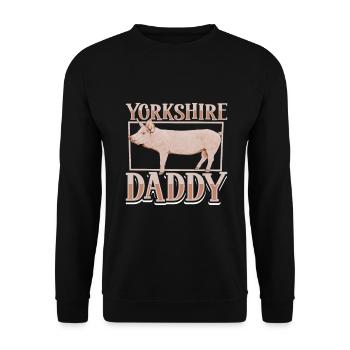 Papa cochon du Yorkshire - Sweat-shirt Unisexe - noir - Devant - Alina (178cm) & Michal (187cm)
