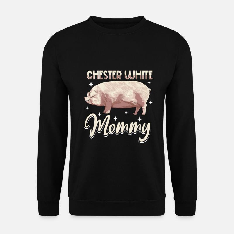 Chester White Pig Mom - Unisex Sweatshirt - black
