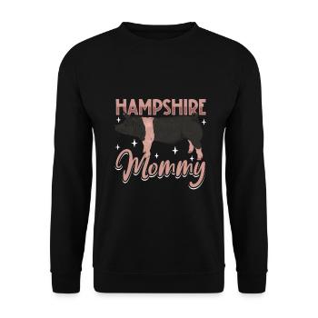 Hampshire Pig Mom - Unisex Sweatshirt - black - Front - Alina (178cm) & Michal (187cm)