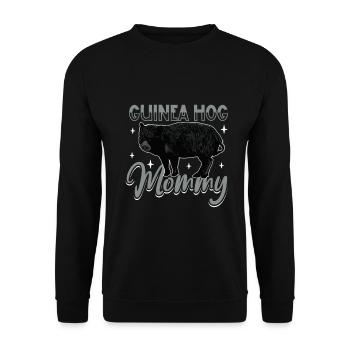 Guinea Hog Mama - Unisex Pullover - Schwarz - Vorne - Alina (178cm) & Michal (187cm)