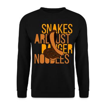 Les serpents ne sont que des nouilles de danger Les serpents sont un danger n - Sweat-shirt Unisexe - noir - Devant - Alina (178cm) & Michal (187cm)