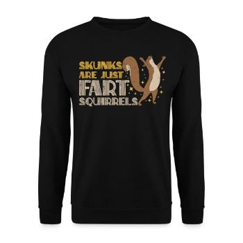 Skunks Are Just Fart Squirrels Skunks Are Fart Squ - Unisex Pullover - Schwarz - Vorne - Alina (178cm) & Michal (187cm)