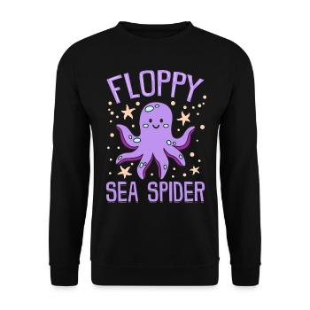 Illustration drôle d’araignée de mer souple de pieuvre pour - Sweat-shirt Unisexe - noir - Devant - Alina (178cm) & Michal (187cm)
