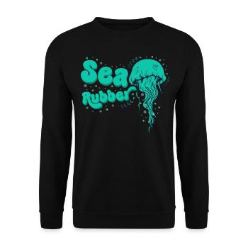 Conception amusante de caoutchouc de mer de méduse pour les fans de mer - Sweat-shirt Unisexe - noir - Devant - Alina (178cm) & Michal (187cm)