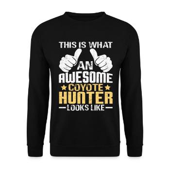 Coyote Hunting Yote - Unisex Sweatshirt - black - Front - Alina (178cm) & Michal (187cm)