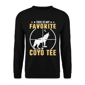 Coyote Hunt Coyote Hunter Yote - Unisex Sweatshirt - black - Front - Alina (178cm) & Michal (187cm)