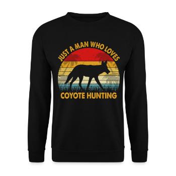 Coyote Hunter Yote - Unisex Sweatshirt - black - Front - Alina (178cm) & Michal (187cm)