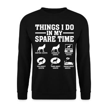 Coyote Hunter Yote - Unisex Sweatshirt - black - Front - Alina (178cm) & Michal (187cm)