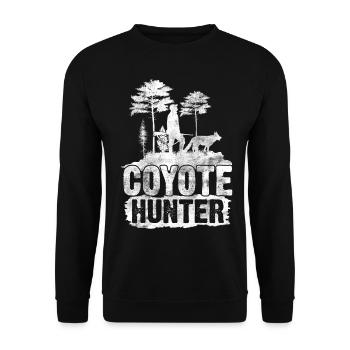 Coyote Hunt Coyote Hunter Yote - Unisex Sweatshirt - black - Front - Alina (178cm) & Michal (187cm)
