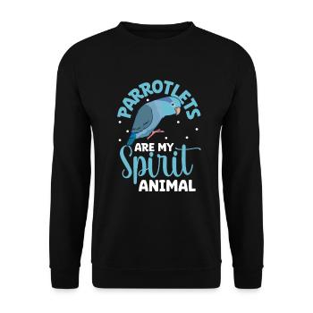 Animal préféré - Perroquet moineau - Sweat-shirt Unisexe - noir - Devant - Alina (178cm) & Michal (187cm)