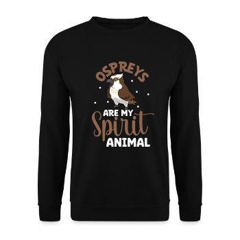 Lieblingstier - Fischadler - Unisex Pullover - Schwarz - Vorne - Alina (178cm) & Michal (187cm)