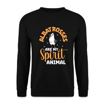 Favorite animal - Albatross - Unisex Sweatshirt - black - Front - Alina (178cm) & Michal (187cm)
