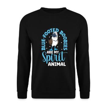 Favorite animal - Blue-footed boobies - Unisex Sweatshirt - black - Front - Alina (178cm) & Michal (187cm)