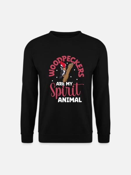 Lieblingstier - Specht - Unisex Pullover - Schwarz