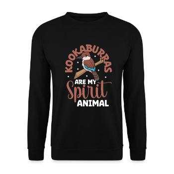 Animal préféré - Kookaburra - Sweat-shirt Unisexe - noir - Devant - Alina (178cm) & Michal (187cm)