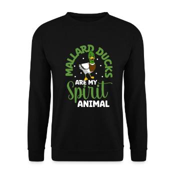 Animal préféré - Canard colvert - Sweat-shirt Unisexe - noir - Devant - Alina (178cm) & Michal (187cm)