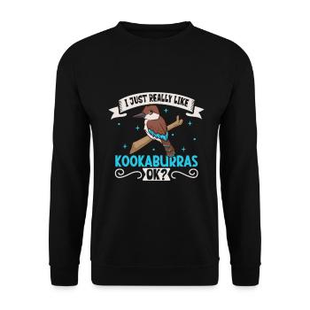 J’adore mon kookaburra - Sweat-shirt Unisexe - noir - Devant - Alina (178cm) & Michal (187cm)