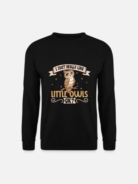 Ich liebe meinen Steinkauz - Unisex Pullover - Schwarz