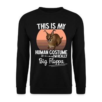Caracal Cat Meme Costume Humain Je suis vraiment gros Flo - Sweat-shirt Unisexe - noir - Devant - Alina (178cm) & Michal (187cm)