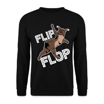Big Floppa Karakal Cat Meme - Unisex Sweatshirt - black - Front - Alina (178cm) & Michal (187cm)