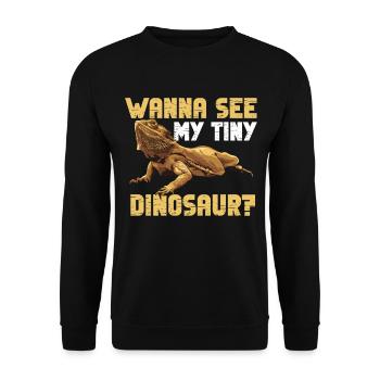 Funny Bearded Dragon Beardie - Unisex Sweatshirt - black - Front - Alina (178cm) & Michal (187cm)