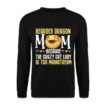 Bearded Dragon Mama Beardie - Unisex Sweatshirt - black - Front - Alina (178cm) & Michal (187cm)