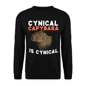 Capybara Capy - Sweat-shirt Unisexe - noir - Devant - Alina (178cm) & Michal (187cm)