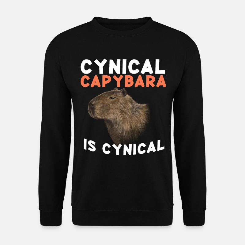 Capybara Capy - Unisex Pullover - Schwarz