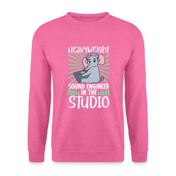 Heavyweight at the mixing desk - Sound Engineer - Unisex Sweatshirt - pink - Front