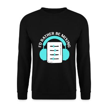 Ich würde lieber mixen - Tontechniker - Unisex Pullover - Schwarz - Vorne - Alina (178cm) & Michal (187cm)