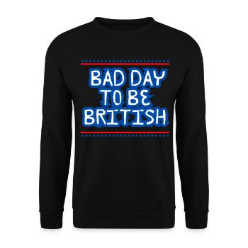 Bad Day To Be British - Urbaner Grunge-Stil - Unisex Pullover - Schwarz - Vorne - Alina (178cm) & Michal (187cm)