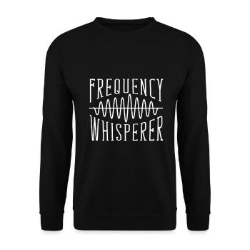 Frequency Whisperer - Sound Engineer - Unisex Sweatshirt - black - Front - Alina (178cm) & Michal (187cm)