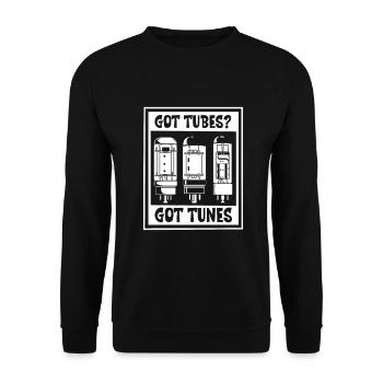 Do you have tubes - vacuum tubes - Unisex Sweatshirt - black - Front - Alina (178cm) & Michal (187cm)