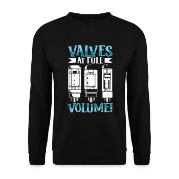 Tubes to Full Volume - Vacuum Tubes - Unisex Sweatshirt - black - Front - Alina (178cm) & Michal (187cm)