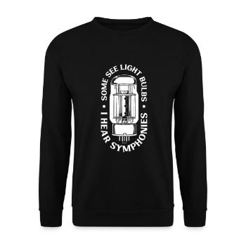 I Hear Symphonies - Vacuum Tube - Unisex Sweatshirt - black - Front - Alina (178cm) & Michal (187cm)